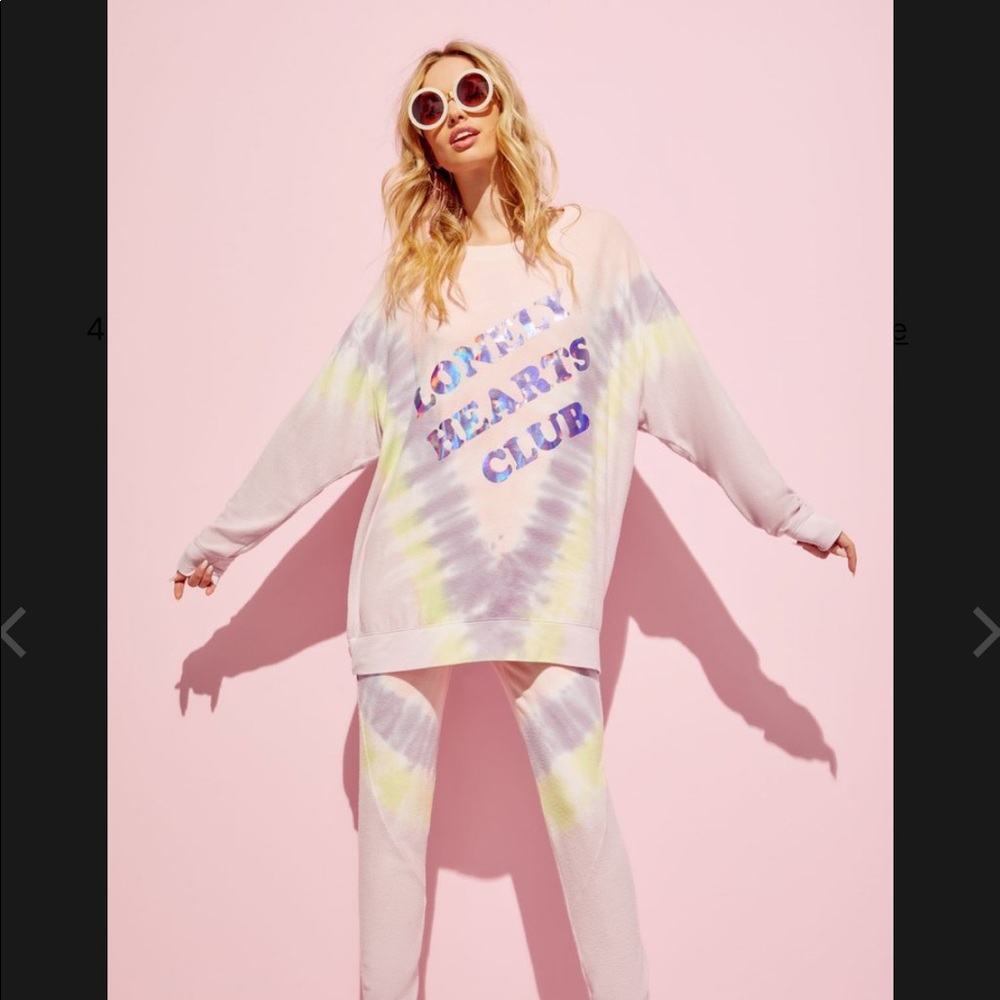 Wildfox Lonely Hearts Long Sleeve Sweater